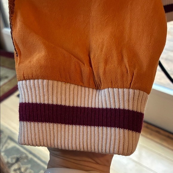 Anthropologie Eleveness Solstice Floral Embroidered Full Zip Sz L Bomber Jacket - Picture 4 of 13